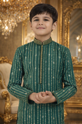 UV Royal Silks Multi Color Cotton Jacquard Work Festival Wear Readymade Kids Kurta Pajama