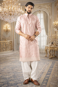 UV Royals Dark Brown Kurta Pajama with Designer Nehru Jacket Wedding & Festive Wear for Men